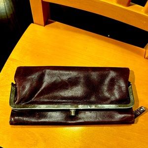 Previously loved leather Danier purple wallet!